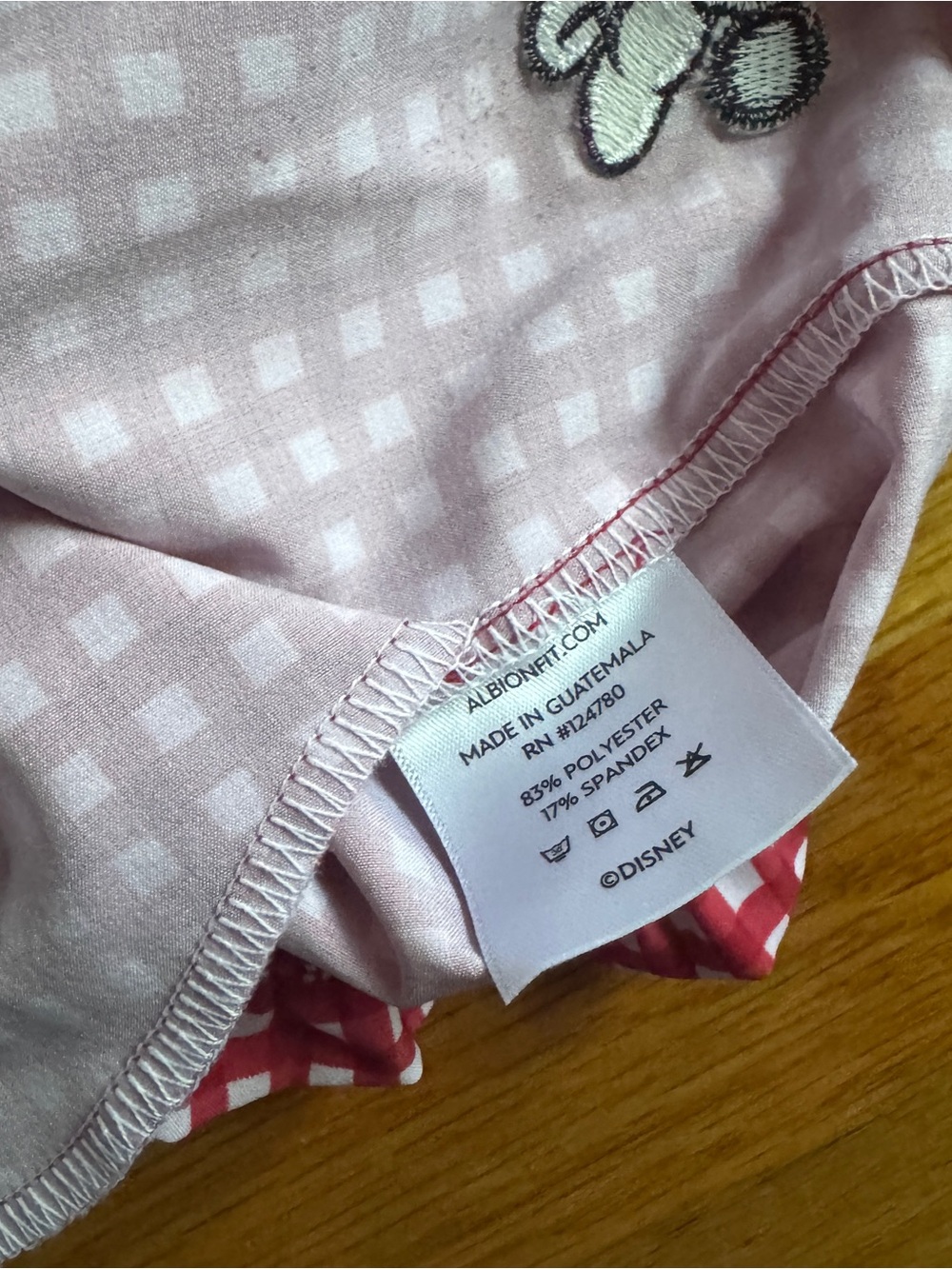 Disney Minnie Mouse Lake Shorts in Red Check - Picture 6 of 6